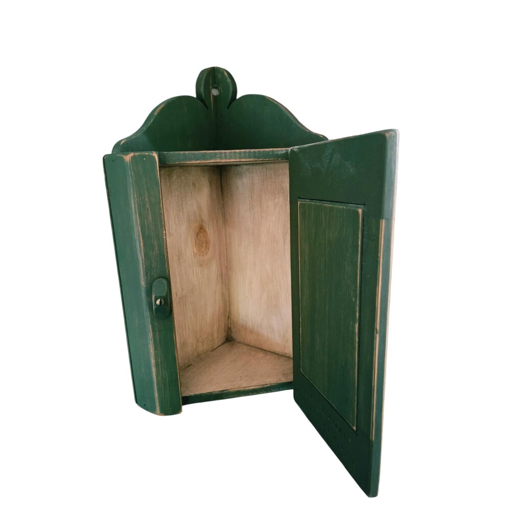 Vintage Handmade Pine Corner Wall Cabinet - 1993, by Jack B. Robinson